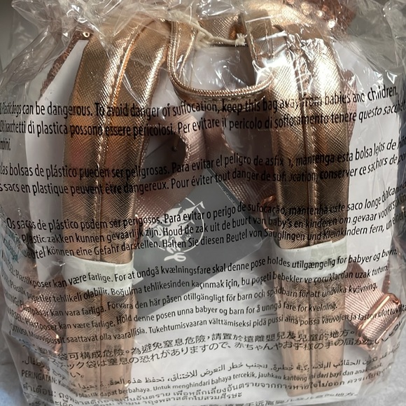 Loungefly Rose Gold Sequin Minnie Backpack - Picture 3 of 3